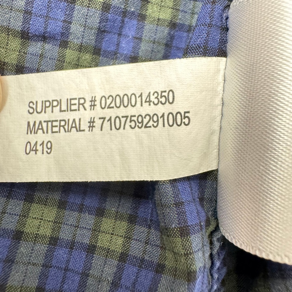 Ralph Lauren Mens XL Blue Green Plaid Cotton Button Down Shirt Pony Logo - Picture 12 of 13